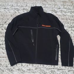 Harley-Davidson Men's Black and Orange Performance Jacket