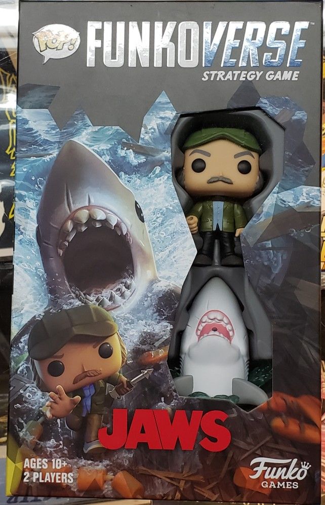 Funkoverse Jaws 100 2-Pack Strategy Board Game Expand-alone w Quint & Shark POPs