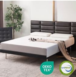 Basics Breathable Gel Memory Foam Mattress, Medium Firm, 10 Inch, King, White/Grey