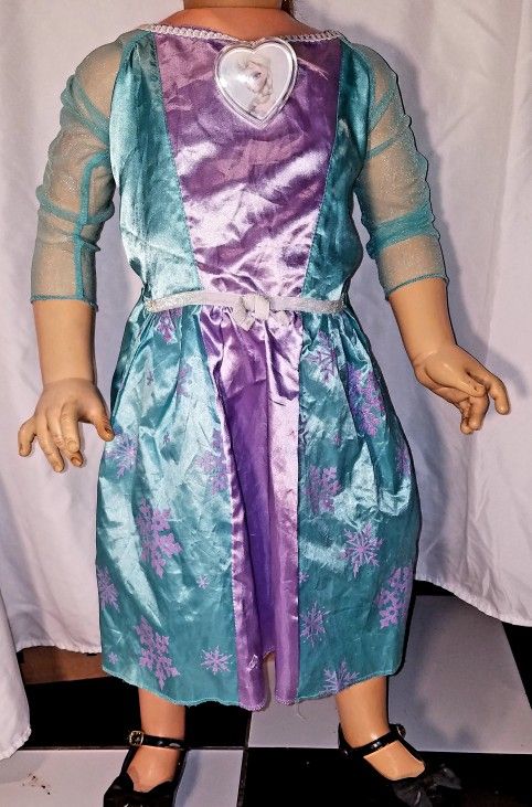 DISNEY ELSA FROZEN dress size 2-4 toddler Halloween costume dress up