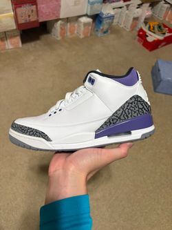 Size 8.5 - TRIED ON Nike Air Jordan 3 Retro Mid Dark Iris White
