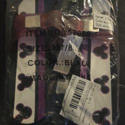 Disney Mickey Minnie Striped Flip Flops Womens 7/8