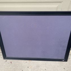 Large Framed Bulletin Board / Pin Board – ~48” x 36”