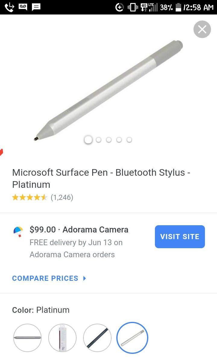 Microsoft surface pens.