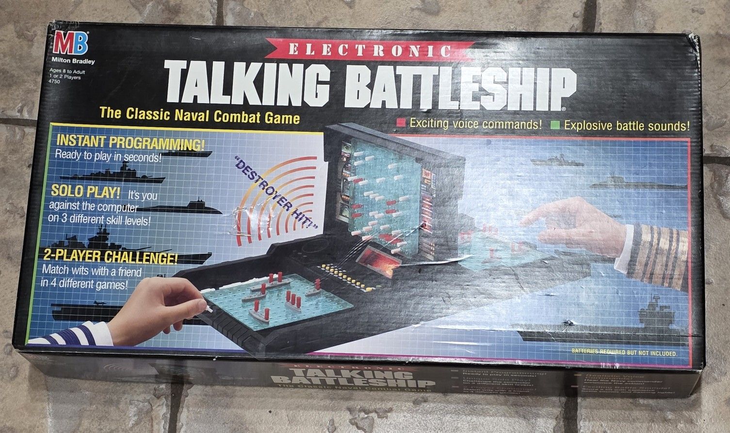 Vintage 1989 Electronic Battleship Board Game