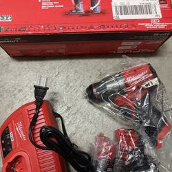 milwaukee hamer drill with two batteries and charger