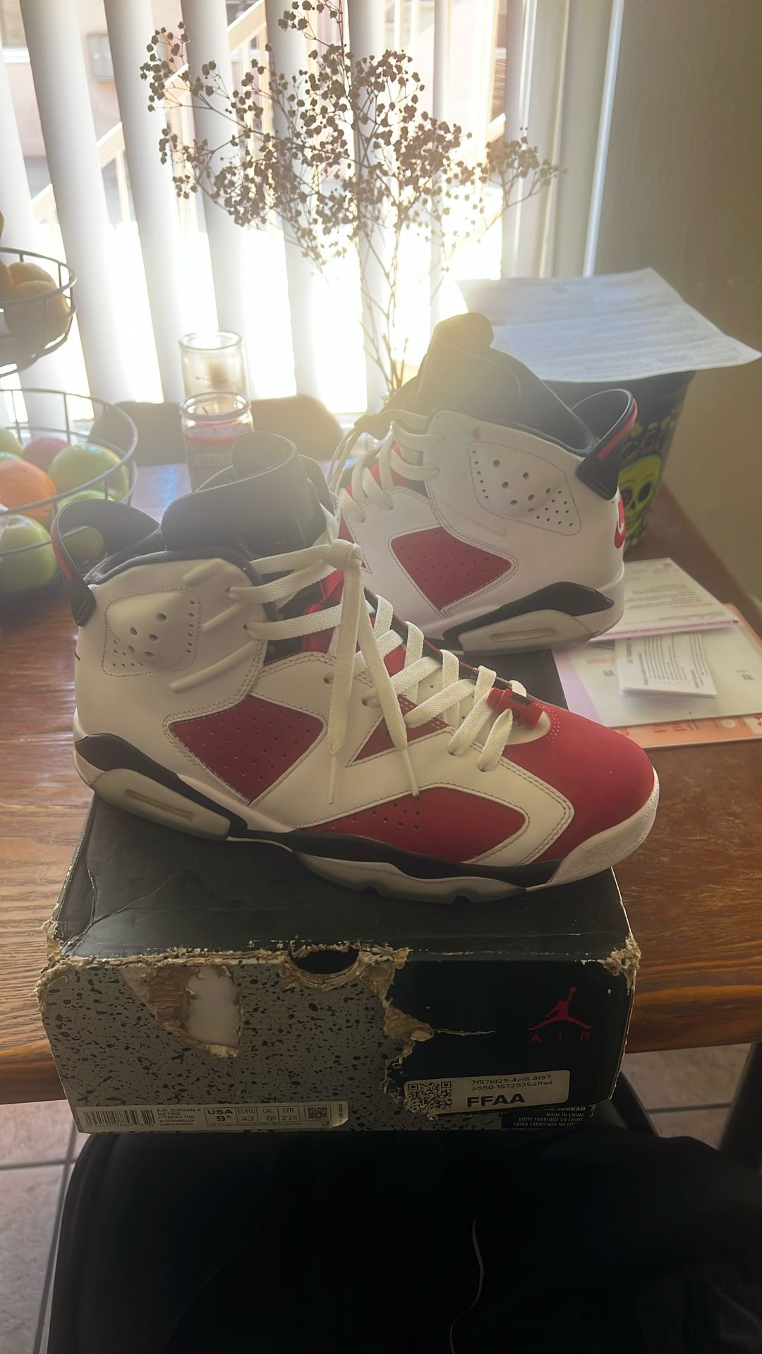 Air Jordan Retro 6 Carmine Size 9.5