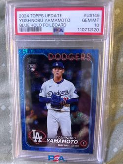 2024 Topps Update Yamamoto Blue Holo Foilboard RC PSA 10