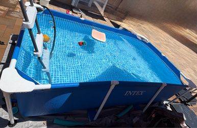 Intex above pool