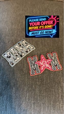 Mama and Mom Iron-On Embroidered Patches Set
