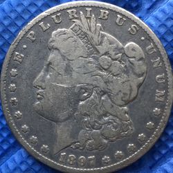 1897-O 90% Silver Morgan Dollar Coin (A)