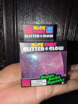 Needoh Nic Cube Glitter and Glow squishy