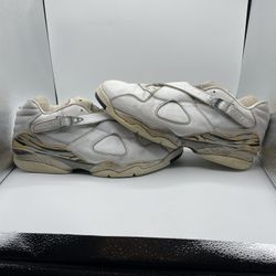 Nike Air Jordan 8 Retro 2003 Low White Metallic Silver Size 15