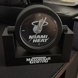 Rare Miami Heat Desk Clock Home Office Miccosukee Indian Gaming Winner Award F66