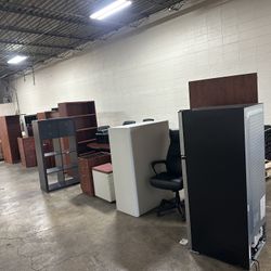 Office Moving Out Sale Desks Chairs Conference Table Printers Shelves Cabinets Everything Must Go