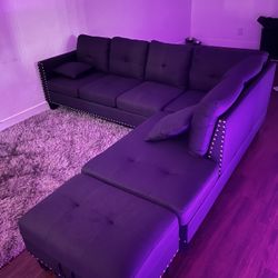 3 Weeks New Sectional With Ottoman 