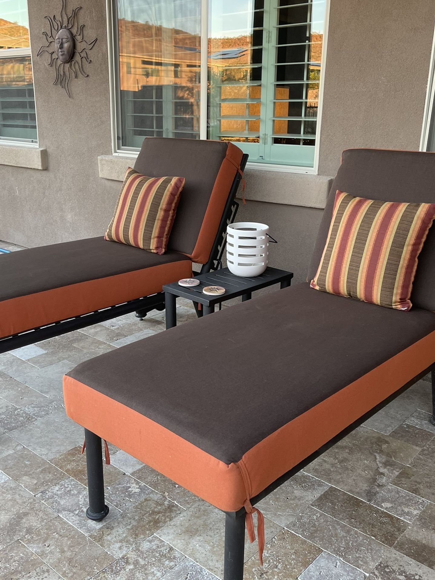 Patio chase lounge chairs (2) - Arizona Iron Furn
