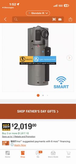 Shop Rheem Performance Platinum ProTerra 40 Gal. 120-Volt Plug-in Smart Heat Pump Water Heater with 10-Year Warranty