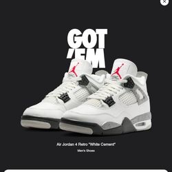 Jordan 4 White Cement 2025