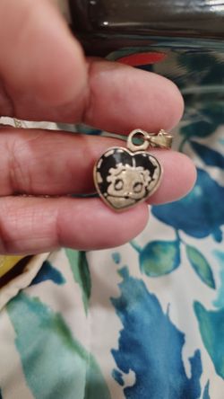 Betty boop Sterling Silver 925 long  necklace