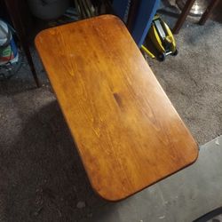 Antique Handmade Side/ Plant Table With Rack on Bottom 