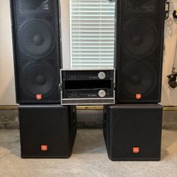 DJ Equipment (Speakers & Amplifiers with Case)