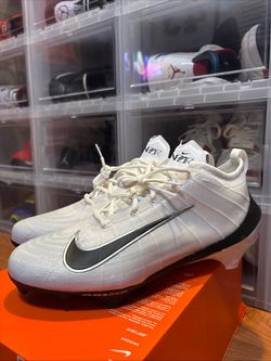 Nike Zoom Air Vapor Elite 1 P White HV2724-100 Football Cleats Men's Sz 13 Wide
