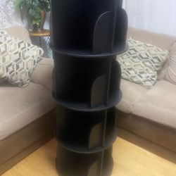 Rotating Bookshelf Tower