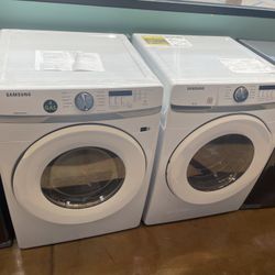 Samsung front loading stackable washer and gas dryer set