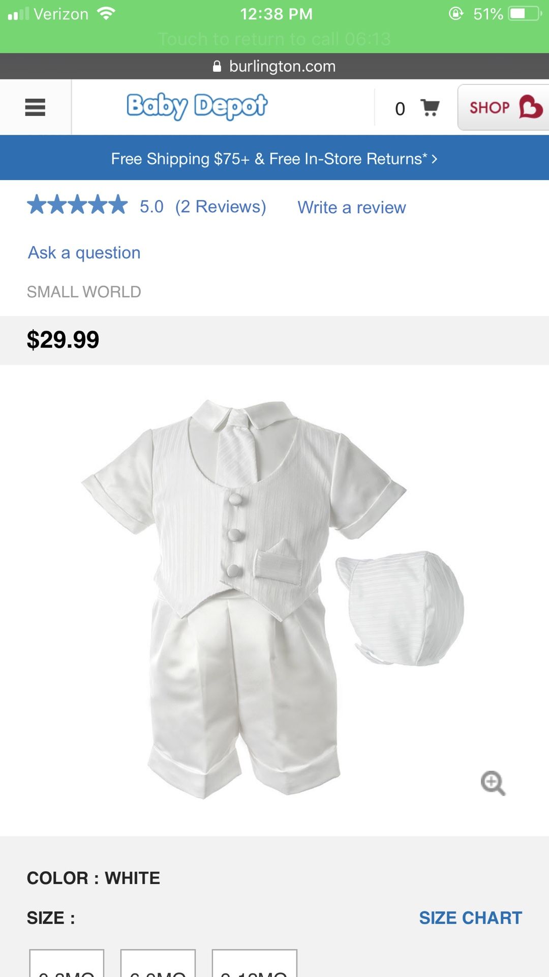 Boy baptism outfit