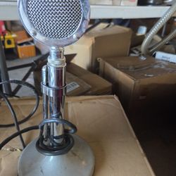 vintage Astatic D-104 microphone with a stand, 
