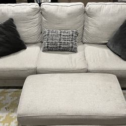 Couch with Ottoman & Pillows