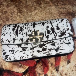 Tory Burch Calf hair Chain Wallet 
