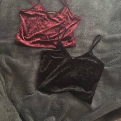 2 Soft Tanktops Maroon & Black