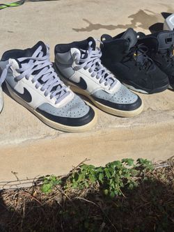 Nike Mid-Top Sneakers White Grey Navy