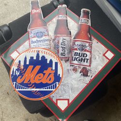 Mets Bud Light Aluminum Sign