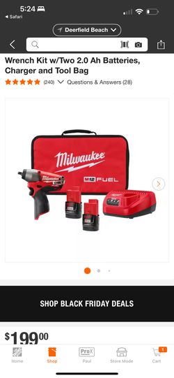 New Impact Wrench With 2 Batteries