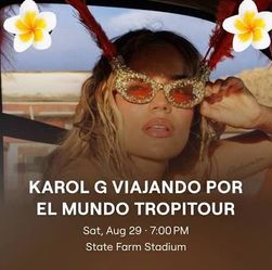 Karol G viajando por el mundo VIP tickets