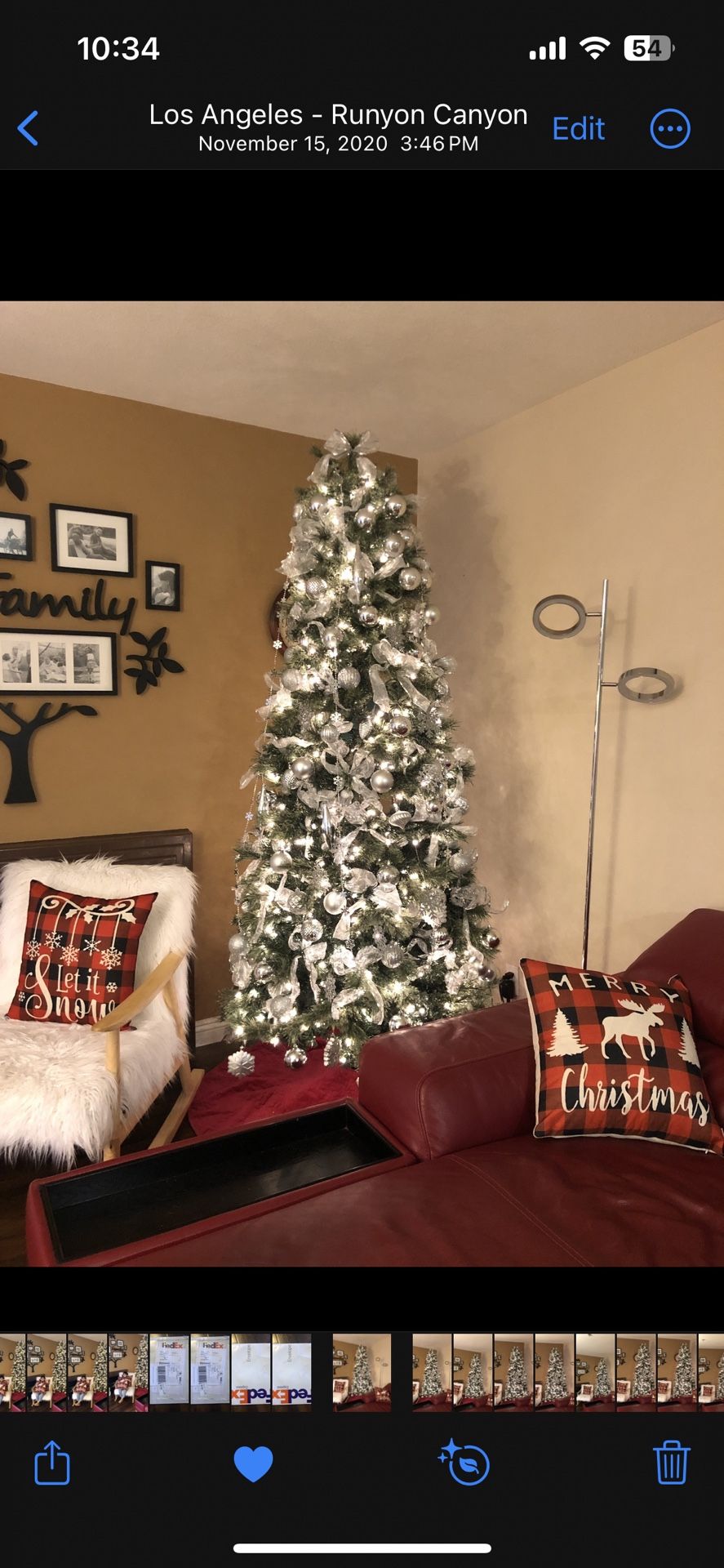 7.5' Westchester Slim Cashmere Pine Pre-lit Christmas Tree w/ 600 Clear Lights