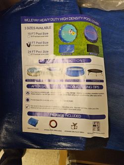 Wlleyay Heavy Duty Pool Cover 18 FT