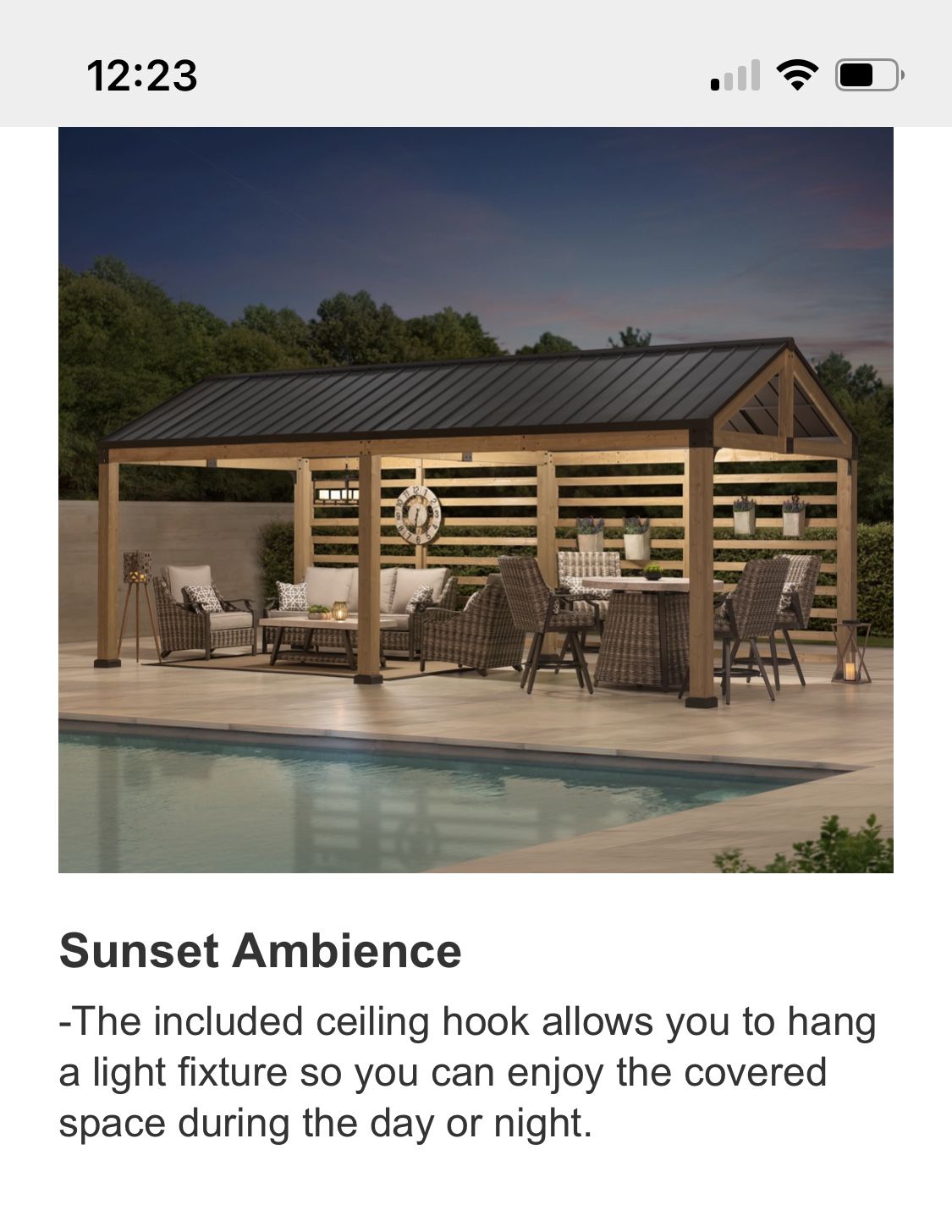 Newville FSC Wood Carport 10x20 Ft In Box!!