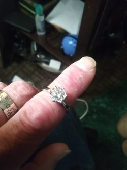 Size 7 womens promise ring silver