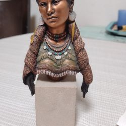 Sacagawea Statue CA Pardell Signed 