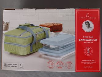New Glass Bakeware Set with Carrier