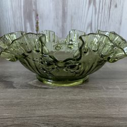 Vintage Fenton Cabbage Rose Bowl