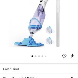 Cordless Handheld Pool Vacuum for Above Ground Pool with 18 Gal/Min Suction, 2025 Upgraded 11.4" Wide Head & 60" Telescopic Pole, 60 Min Run Time, Rec