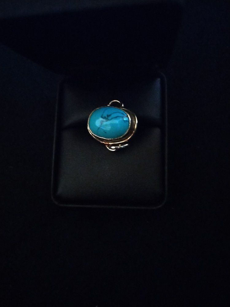 Turquoise And Silver Pendant 