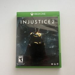 Injustice 2 XBOX ONE Video Game With Case No Scratches Clean Disk