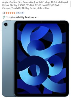 5th Gen iPad Air 256GB w/accessories