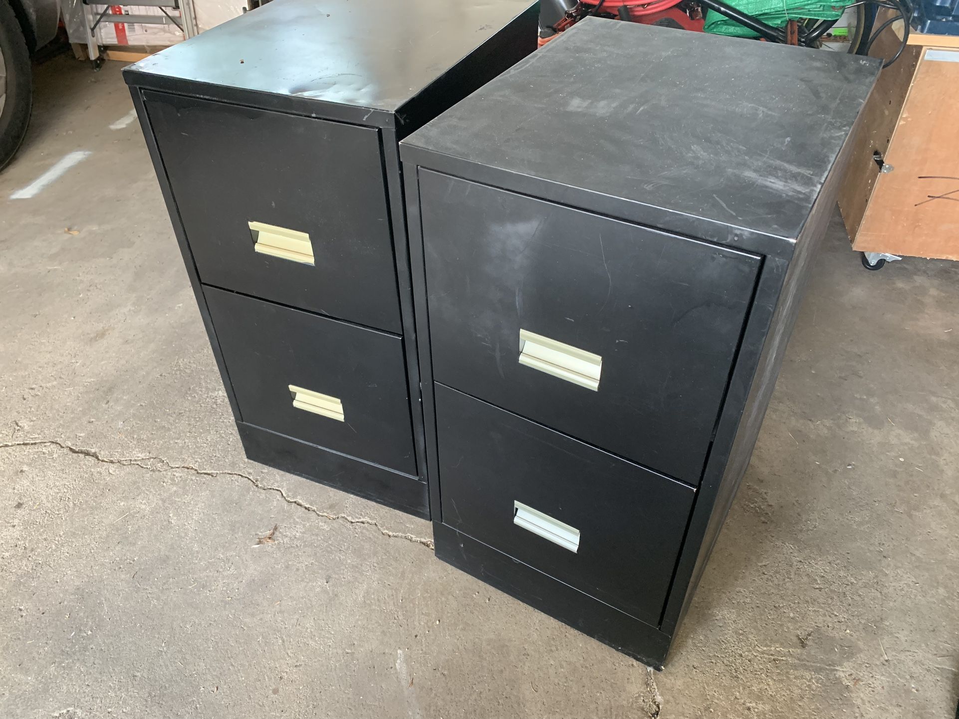 2 Metal File Cabinets File Boxes - $20 For Both